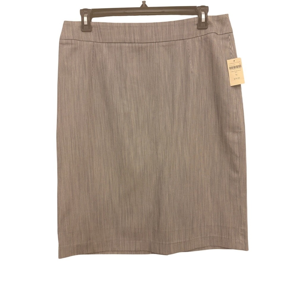 Coldwater Creek Women's Indigo Stripe Pinstripe Pencil Skirt Size 16 NWT